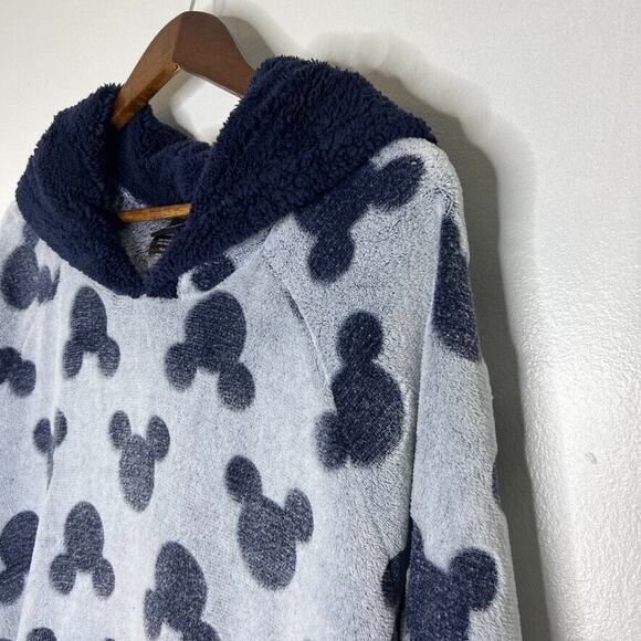 Disney Mickey Mouse Blue Faux Fur Fuzzy Sleep Robe Size Large Women’s - Picture 2 of 9
